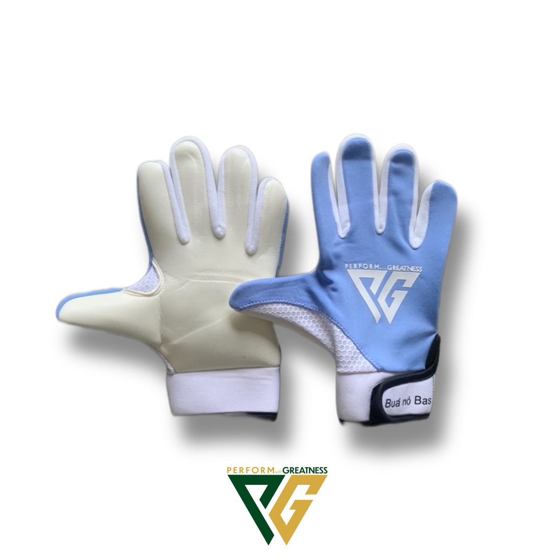 Junior PWG Strapped Light Blue Gaelic Gloves