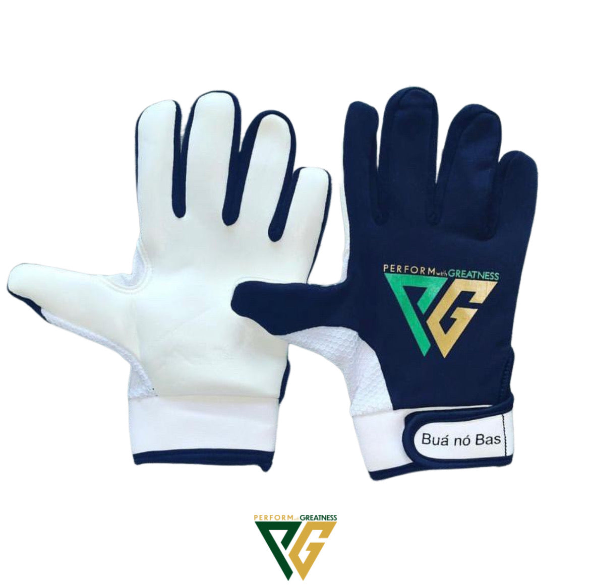 Adult PWG Strapped Gaelic Black & White Gloves