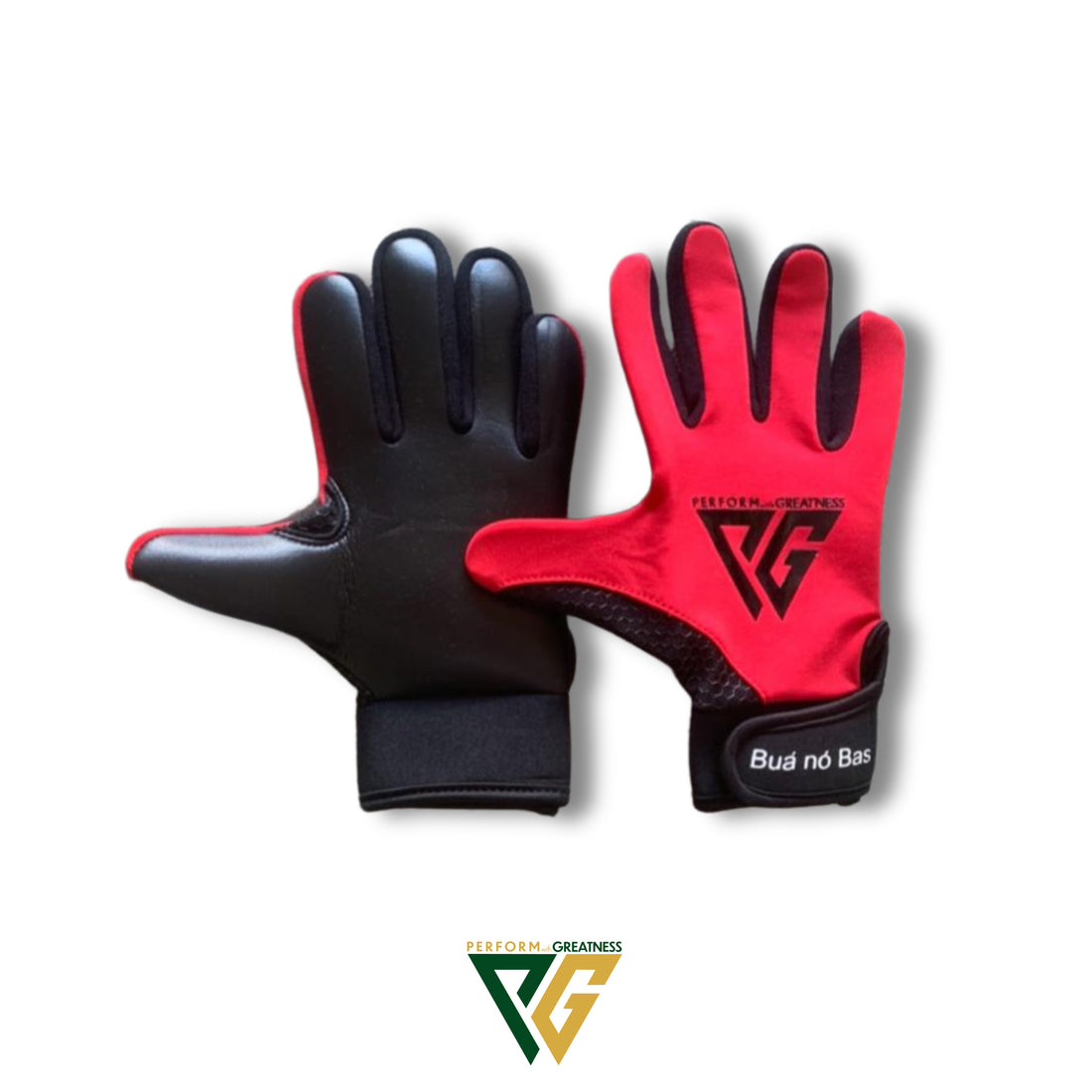 Adult PWG Strapped Red Gloves