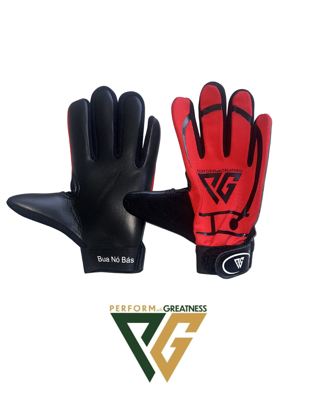 Junior PWG Strapped Red Gloves