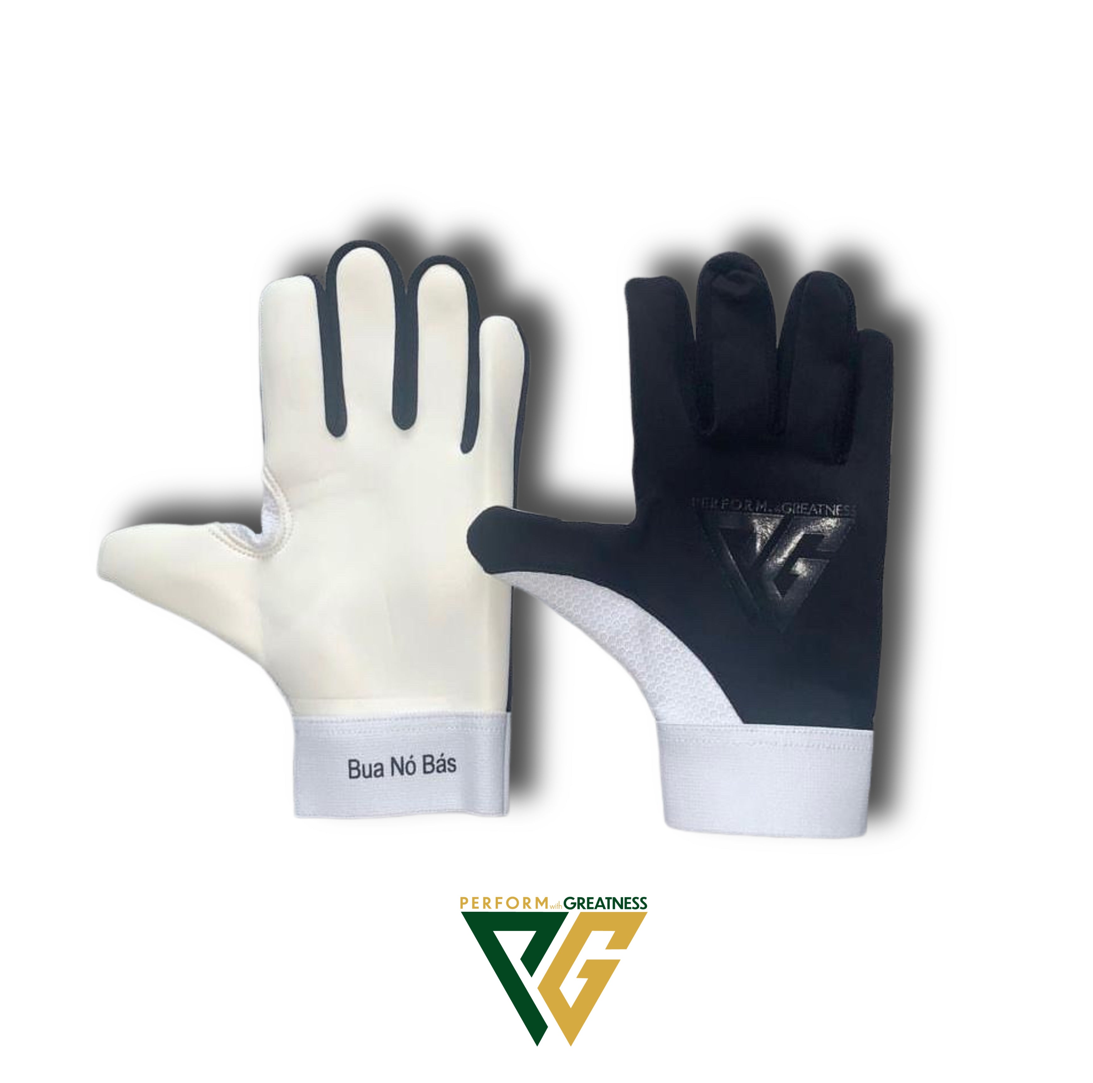 Adult PWG Strapless Black &amp; White Gloves