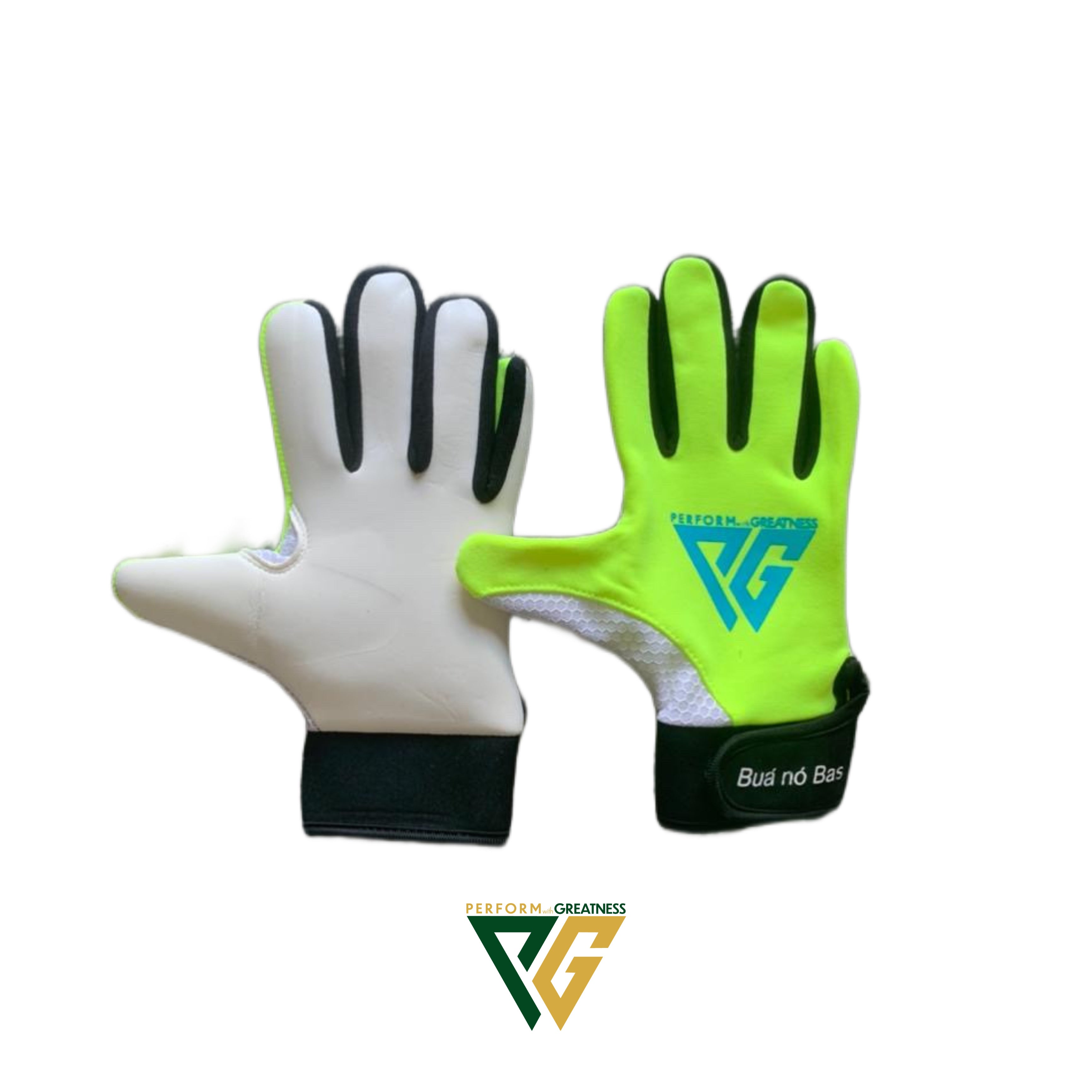 Adult PWG Strapped Bright Green Gloves